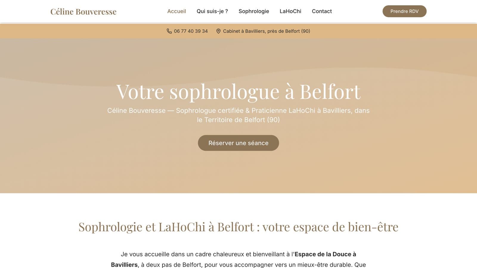 Aperçu du site Céline Bouveresse